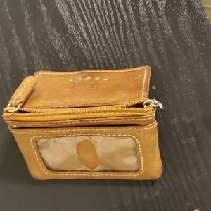 Leather Fossil pouch unisex
